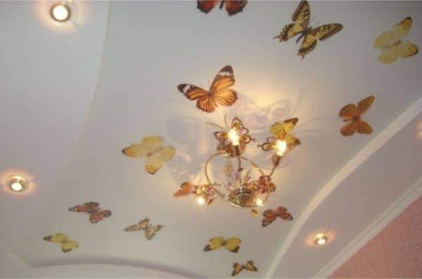Фото варианты потолков из гипсокартона в спальне - полезное наглядное пособ ... - фото
